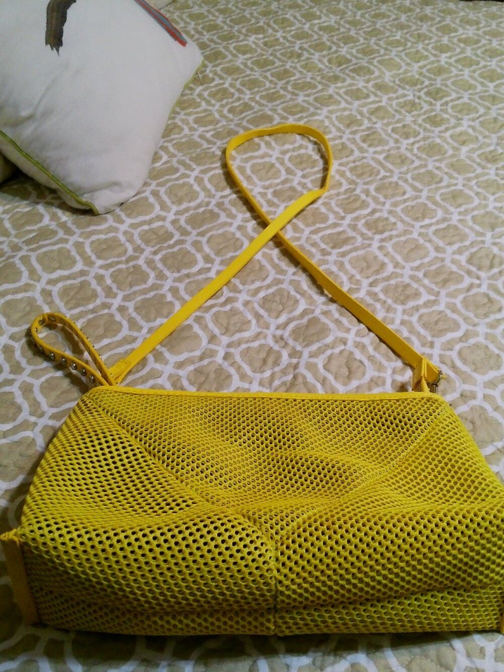 ZARA TRAFALUC YELLOW MESH BAG NEW WITHOUT TAGS